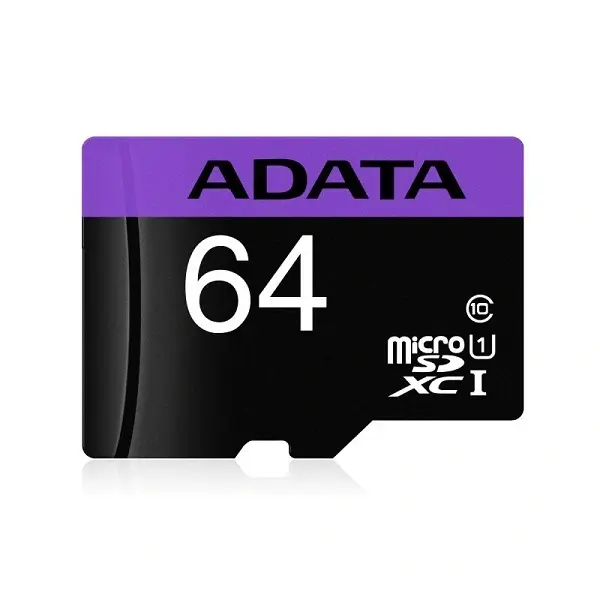 کارت حافظه ۶۴ گیگابایتی UHS-I ای دیتا از نوع microSDHC/SDXC کلاس 10