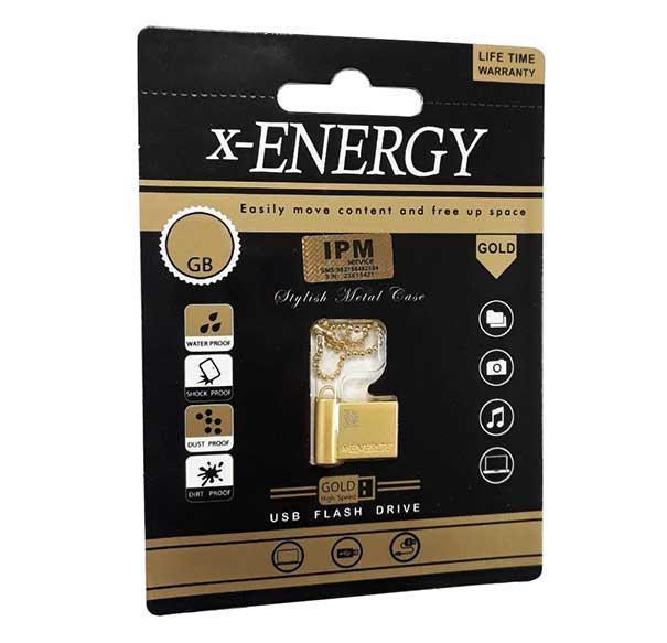 فلش مموری ایکس-انرژی مدل USB2.0 Gold ظرفیت 32 گیگابایت x-Energy USB2.0 Gold Flash Memory 32GB