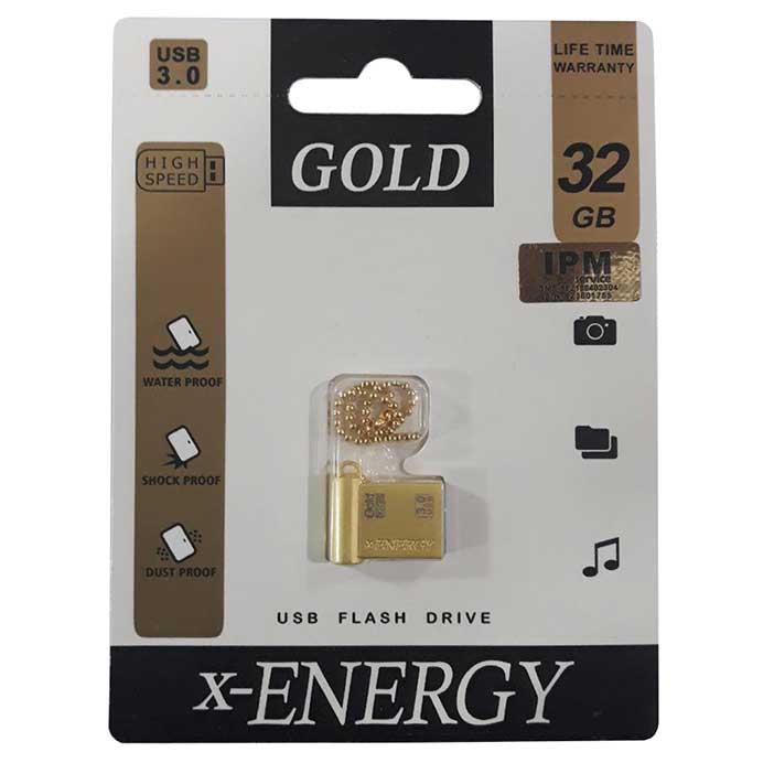 فلش مموری ایکس-انرژی مدل USB3.0 Gold ظرفیت 32 گیگابایت x-Energy USB3.0 GoldFlash Memory 32GB