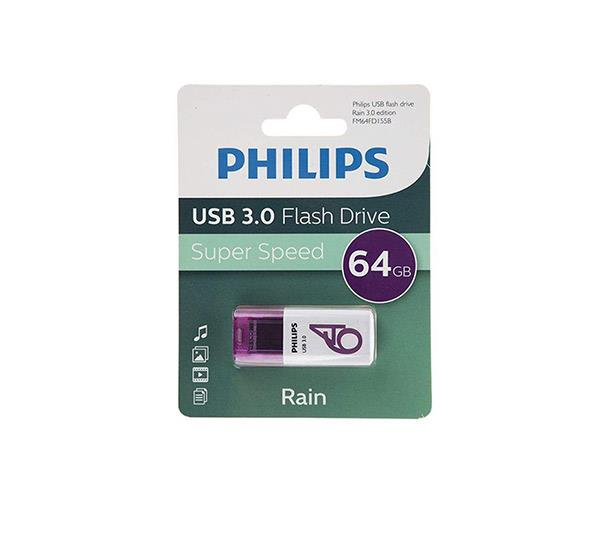 فلش مموری USB 3.0 فیلیپس مدل RAIN FM64FD155B ظرفیت 64 گیگابایت   Philips RAIN FM64FD155B USB 3.0 Flash Drive 64GB