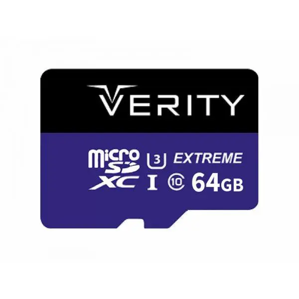 کارت حافظه میکرو اس دی وریتی مدل Verity U3 533X ظرفیت ۶۴ گیگابایت کد ۴۱۰۳