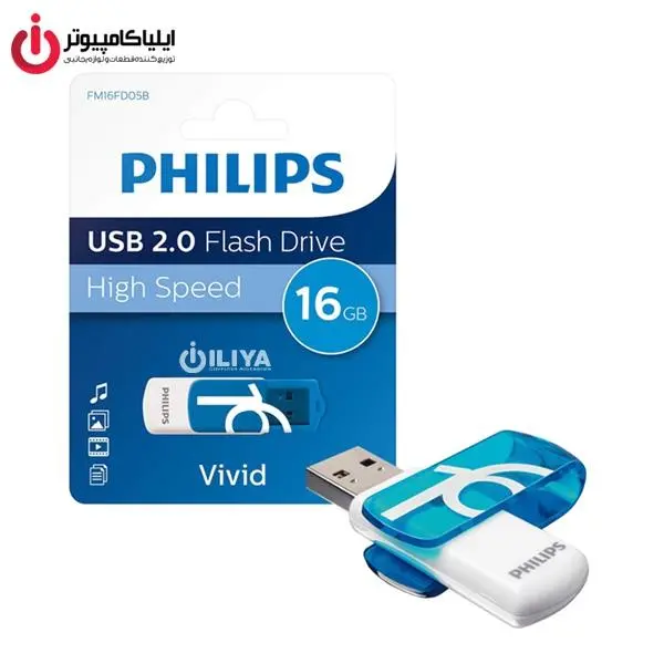 فلش مموری فیلیپس مدل Vivid FM16FD05B ظرفیت 16 گیگابایت Philips Vivid FM16FD05B USB2.0 Flash Memory 16GB