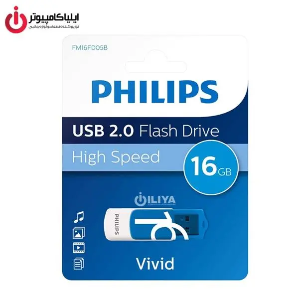 فلش مموری فیلیپس مدل Vivid FM16FD05B ظرفیت 16 گیگابایت Philips Vivid FM16FD05B USB2.0 Flash Memory 16GB