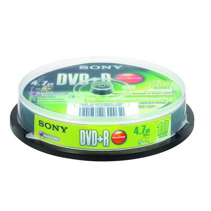 پک 10 تایی دی وی دی سونی مدل 10DPR47 SONY 10DPR47 DVD+R Pack of 10