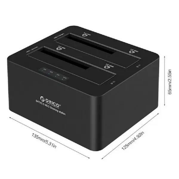 داک استیشن هارد 2.5 و 3.5 اینج اوریکو مدل 6629 اس 3 ORICO 6629S3 2.5 inch and 3.5 inch HDD Docking Station - 4