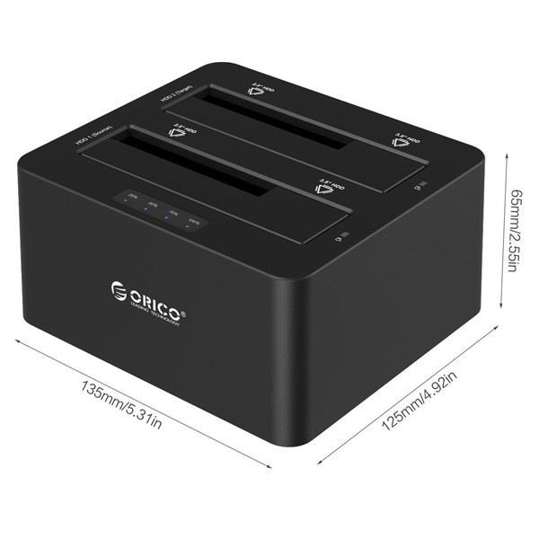 لوازم جانبی تجهیزات ذخیره سازی ایستگاه داک هارد 2.5 و 3.5 اینج اوریکو USB 3.0 HDD Docking ORICO 6629US3