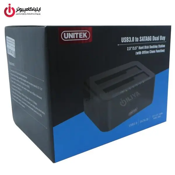 داک اکسترنال هارد دیسک 2.5 و 3.5 اینچی دوبل USB 3.0 یونیتک مدلY-3032 Unitek Y-3032 2.5 And 3.5 inch USB 3.0 Dual External Hard Drive Dock