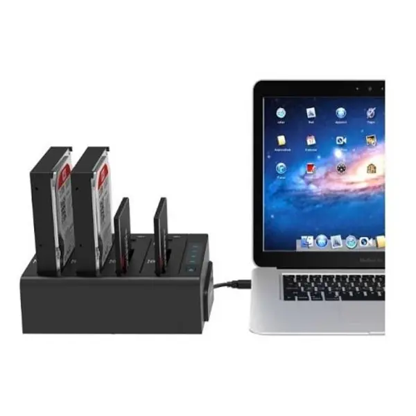 لوازم جانبی تجهیزات ذخیره سازی داک هارددیسک اوریکو 6648US3-C 4Bay Orico 6648US3-C 4Bay Hard Drive Dock - 4