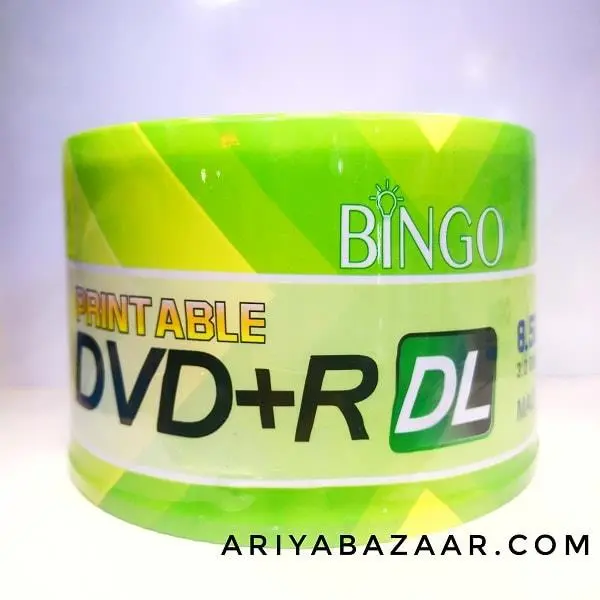 DVD9 خام بینگو ظرفیت 8.5 گیگابایت باکس دار 50 عددی