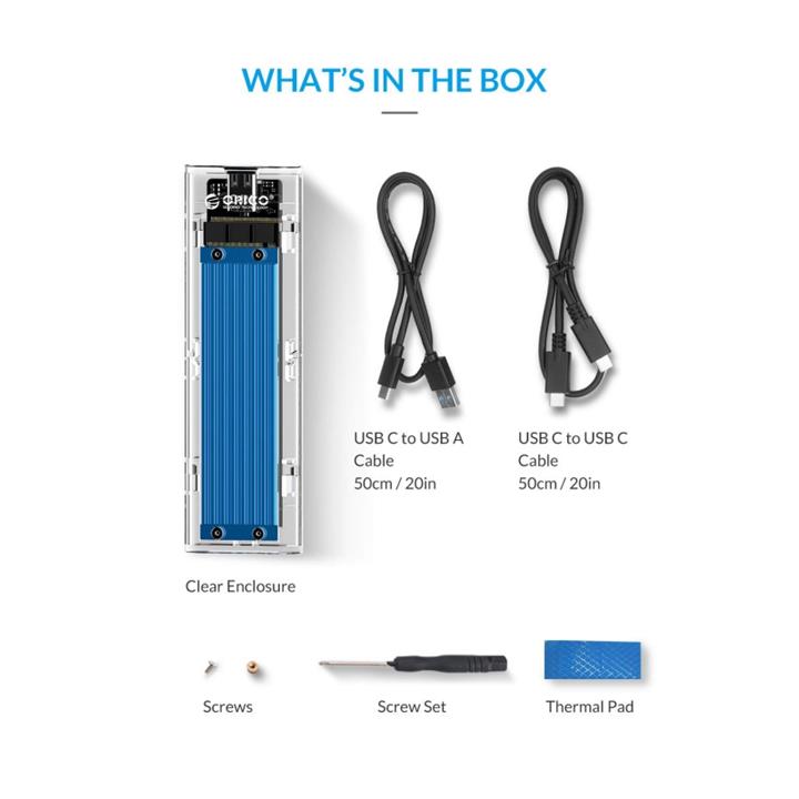 باکس هارد M.2 اوریکو مدل TCM2 - C3 ORICO TCM2-C3 NVMe M.2 SSD Enclosure