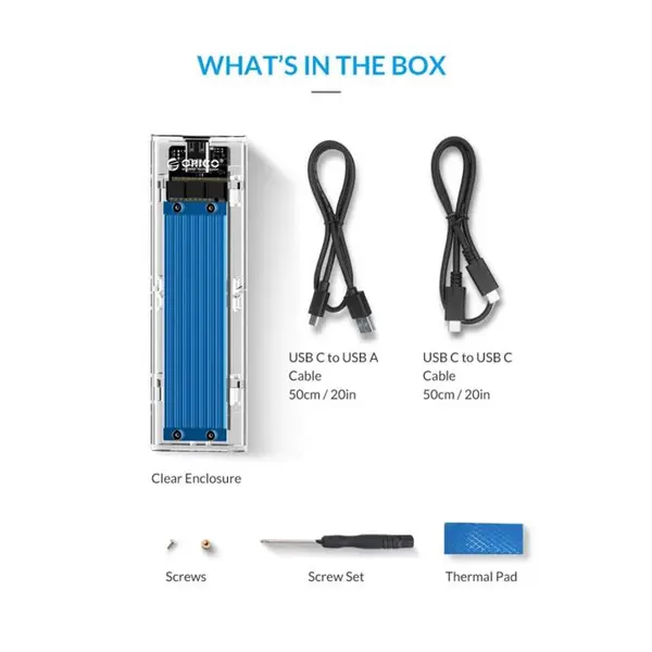 باکس هارد M.2 اوریکو مدل TCM2 - C3 ORICO TCM2-C3 NVMe M.2 SSD Enclosure