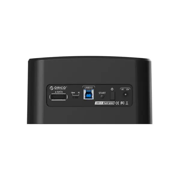 Orico SATA to USB3.0 and eSATA External Hard Drive Dock for 2.5/3.5inch HDD/SSD with 1 to 1 Clone - 3