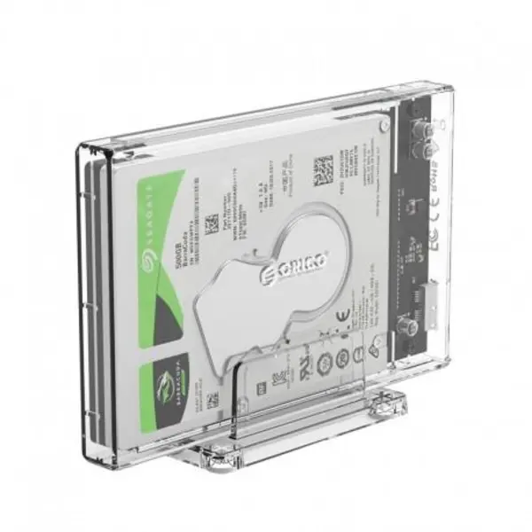 باکس هارد USB3.0 اوریکو مدل 2159U3 ORICO 2159U3 2.5 inch Transparent USB3.0 Hard Drive Enclosure with Stand