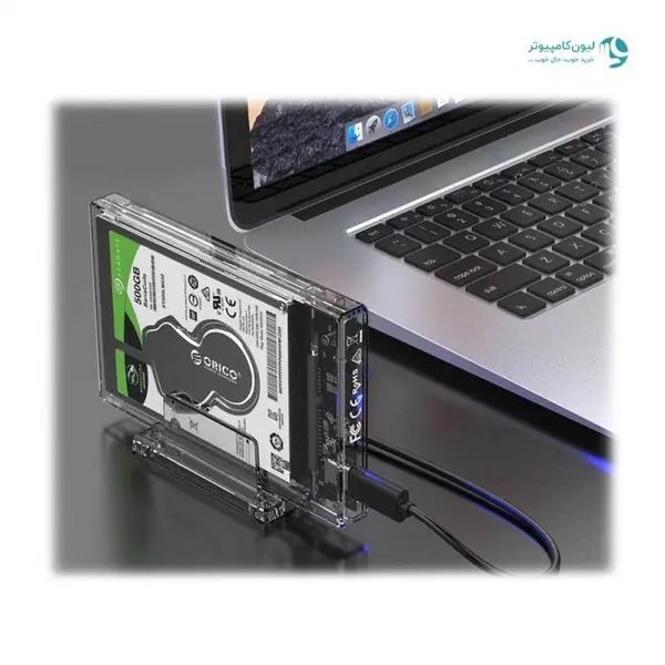 باکس هارد USB3.0 اوریکو مدل 2159U3 ORICO 2159U3 2.5 inch Transparent USB3.0 Hard Drive Enclosure with Stand
