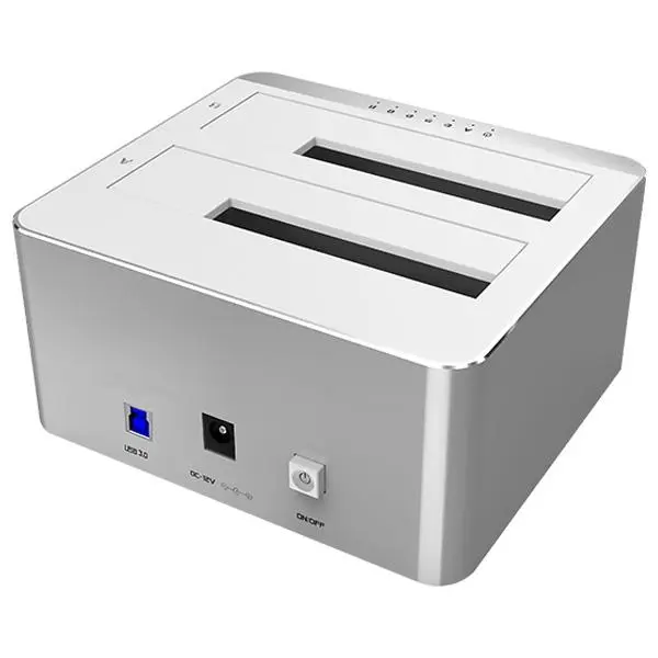 داک هارد دیسک USB 3.0 با قابلیت Clone یونیتک مدل Y-3026 Unitek Y-3026 2 Slot Hard Disk Dock With Clone Function