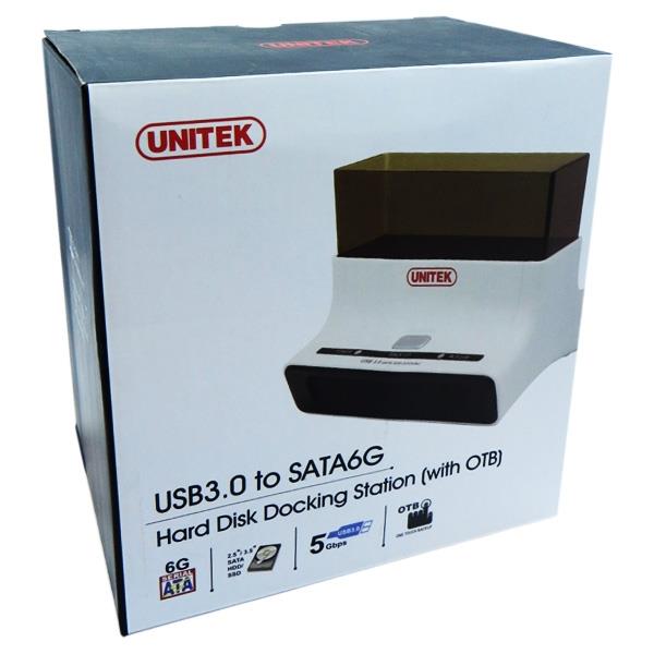 داک هارد دیسک USB 3.0 با قابلیت OTB یونیتک مدل Y-1072                                         Unitek Y-1072 Hard Disk Dock With OTB Function