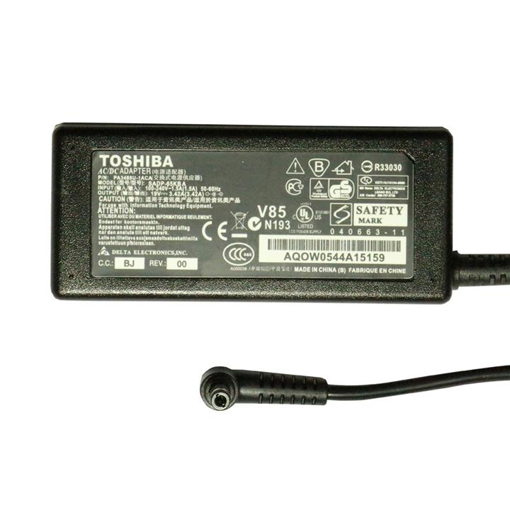 شارژر لپ تاپ 19 ولت 3.42 آمپر مدل SADP-65KBA به همراه کابل برق Toshiba SADP-65KBA 19V 3.42A Laptop Charger With Power Cable