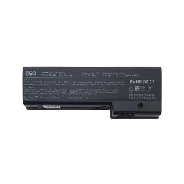 باتری لپ تاپ 6 سلولی مدل PA348 برای لپ تاپ Toshiba PA3480U - - 3