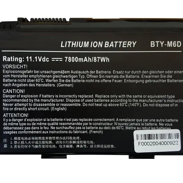 باتری لپ تاپ MSI مدل GX60 MSI GT70 GT60 GX60 9Cell Laptop Battery