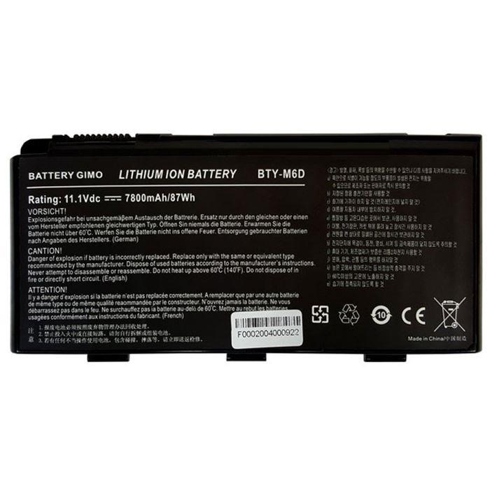 باتری لپ تاپ MSI مدل GX60 MSI GT70 GT60 GX60 9Cell Laptop Battery