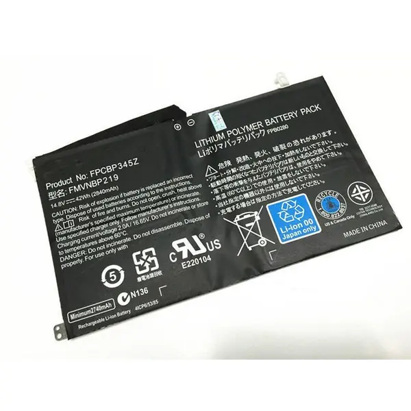 باتری لپ تاپ فوجیتسو Pn: FPCBP345Z UH552 HWW New 14.8V 42Wh 2840mAh FPCBP345Z Battery Compatible with Fujitsu LifeBook UH572 FMVNBP219 FPB0280 - 3