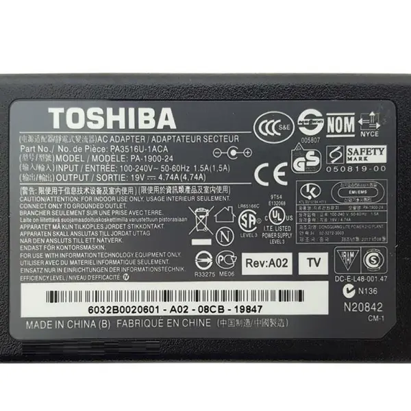 آداپتور لپ تاپ توشیبا ۱۹V ۴.۷A TOSHIBA PA3516U-1ACA 19V 4.7A Power Adapter - 3