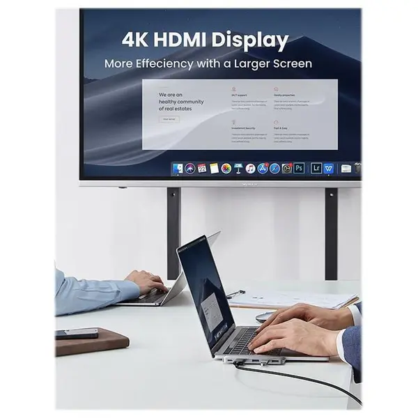 هاب 3 پورت Type C به USB 3.0 با یک پورت HDMI یوگرین 60559 CM251 Ugreen CM251 USB 3.0 Hub, 2 Port With 1 HDMI Port