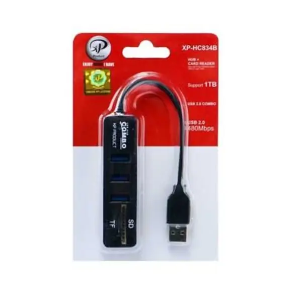 هاب 3 پورت USB 2.0 ایکس پی پروداکت مدل XP-HC834 - - 4