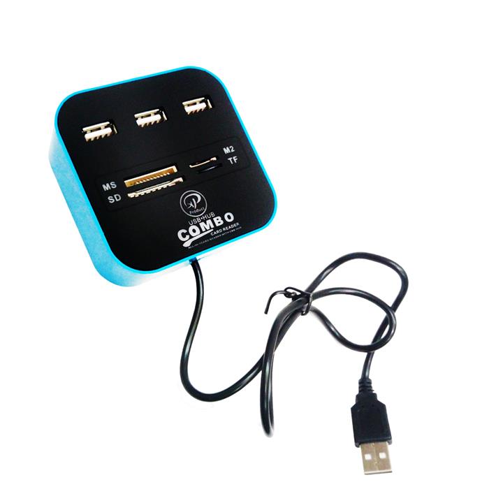 هاب 3 پورت USB و رم ریدر ایکس پی پروداکت مدل XP-HC836 XP USB HUB-Ram Reader XP-HC836