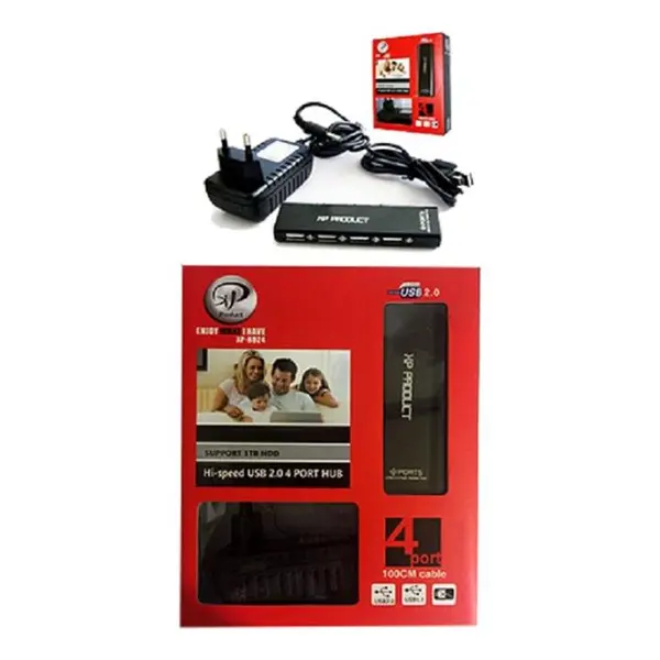 هاب 4 پورت USB 2.0 ایکس پی پروداکت مدل H807 XP-H807 4-Port USB2.0 Hub - 4