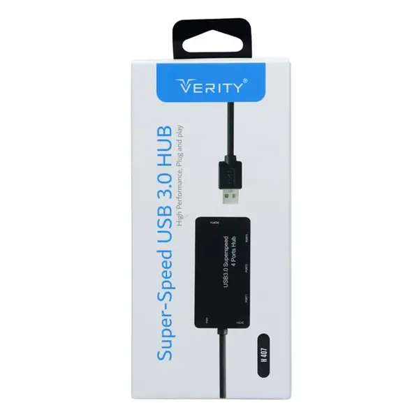 هاب 4 پورت USB 3.0 وریتی مدل H407 Verity H407 USB3.0 HUB