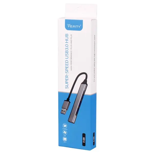هاب 4 پورت USB 3.0 وریتی مدل H409 Verity H409 USB3.0 4Port HUB