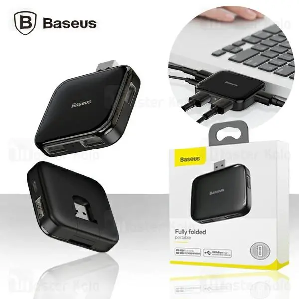 هاب 5 پورت بیسوس Baseus Fully folded portable 4-in-1 USB HUB CAHUB-CW01 - 5