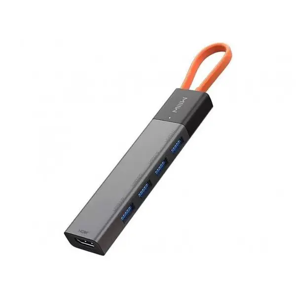 هاب 5 پوت شیائومی Miwu Type-C docking station HUB USB3.0*4+HDMI MWCMA02