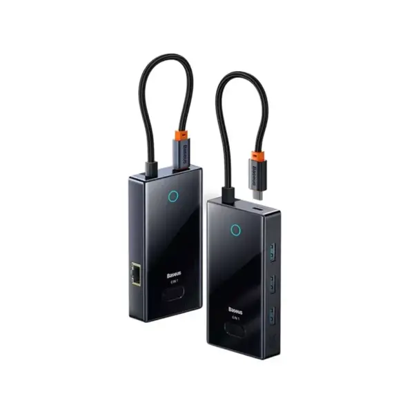 هاب تایپ سی 6 پورت فلزی بیسوس Baseus Focus Series 6 Port Type-C Hub Adapter WKYY030213