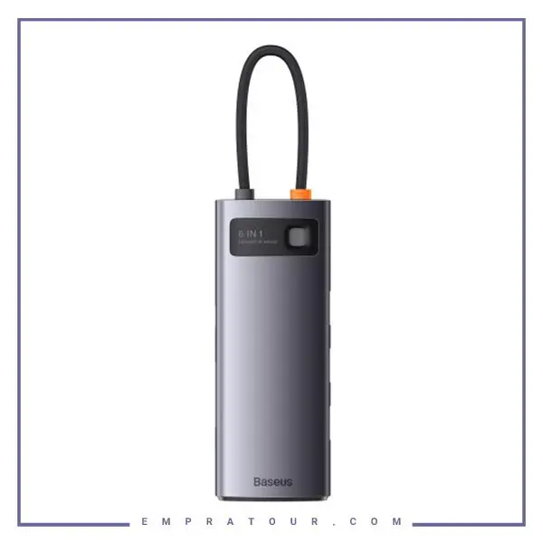 هاب 6 پورت بیسوس Baseus STARJOY Metal Gleam Series 6 in 1 Multifunctional Type-C HUB WKWG030213