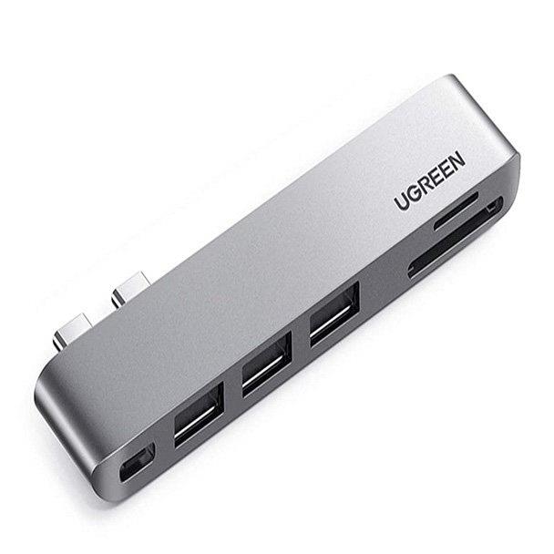 هاب 6پورت usb-c یوگرین مدل CM251-60560 UGREEN MODEL CM251-60560 USB-C MULTIFUNCTION Adapter 6port