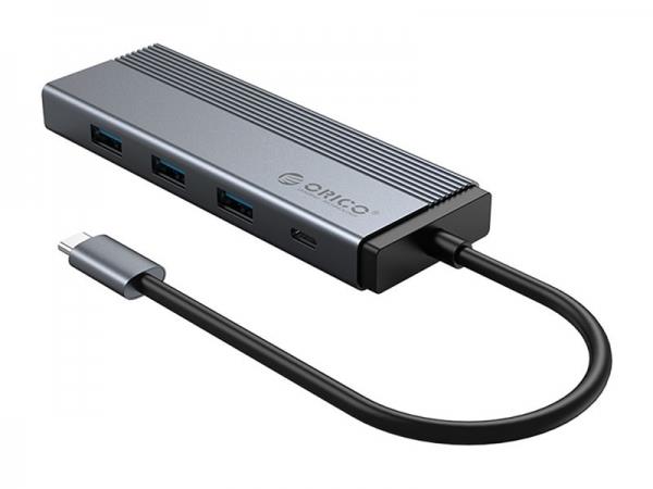 هاب آداپتور تایپ سی اوریکو Orico 5 Port Type-C 4 x USB3.0|1 x PD|Docking Station(5SXA-GY)