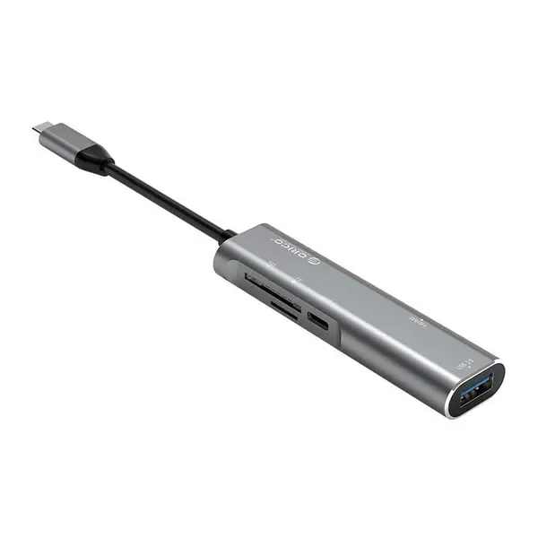 هاب Type-C آلومینیومی اوریکو ORICO CLH-W3 Type-C to HDMI/USB-A/TF/SD Card Adapter Hub