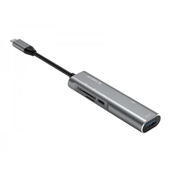 هاب Type-C آلومینیومی اوریکو ORICO CLH-W3 Type-C to HDMI/USB-A/TF/SD Card Adapter Hub