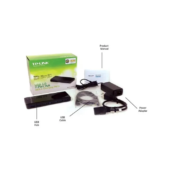 هاب یو اس بی هفت پورت تی پی-لینک مدل UH720 TP-LINK UH720 USB 3.0 7-Port Hub - 2