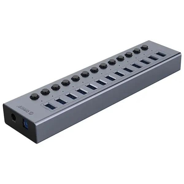 هاب USB3.0 فلزی 13 پورت ORICO BT2U3-13AB Orico BT2U313AB USB 3.0 Hub, 13 Port With Power Switch & Adapter - 2