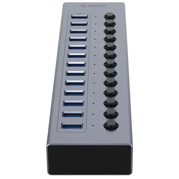 هاب USB3.0 فلزی 13 پورت ORICO BT2U3-13AB Orico BT2U313AB USB 3.0 Hub, 13 Port With Power Switch & Adapter - 3