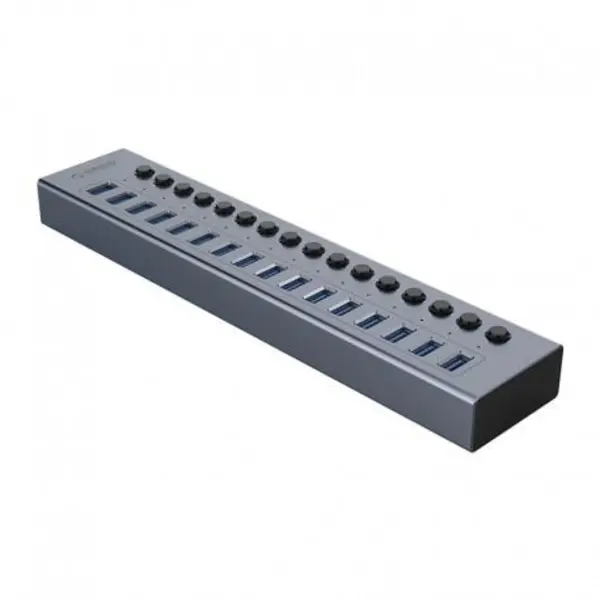 هاب USB3.0 فلزی 16 پورت ORICO BT2U3-16AB Orico BT2U316AB USB 3.0 Hub, 16 Port With Power Switch & Adapter