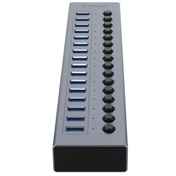 هاب USB3.0 فلزی 16 پورت ORICO BT2U3-16AB Orico BT2U316AB USB 3.0 Hub, 16 Port With Power Switch & Adapter
