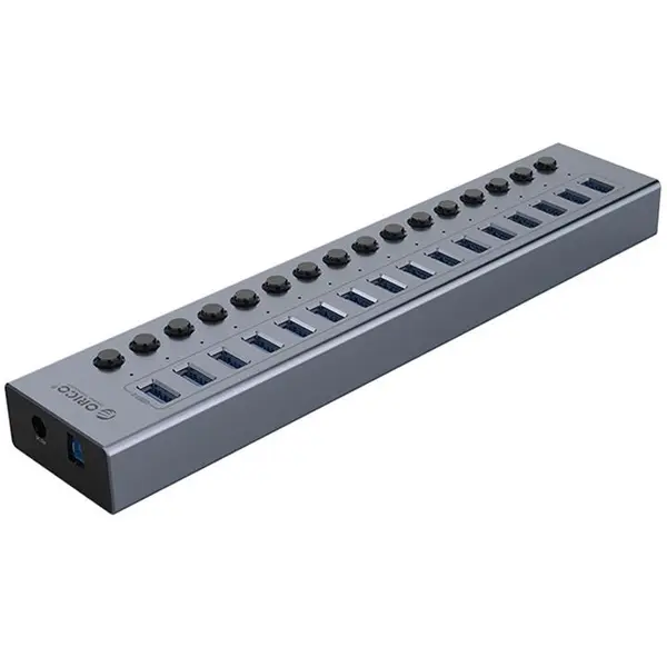 هاب USB3.0 فلزی 16 پورت ORICO BT2U3-16AB Orico BT2U316AB USB 3.0 Hub, 16 Port With Power Switch & Adapter