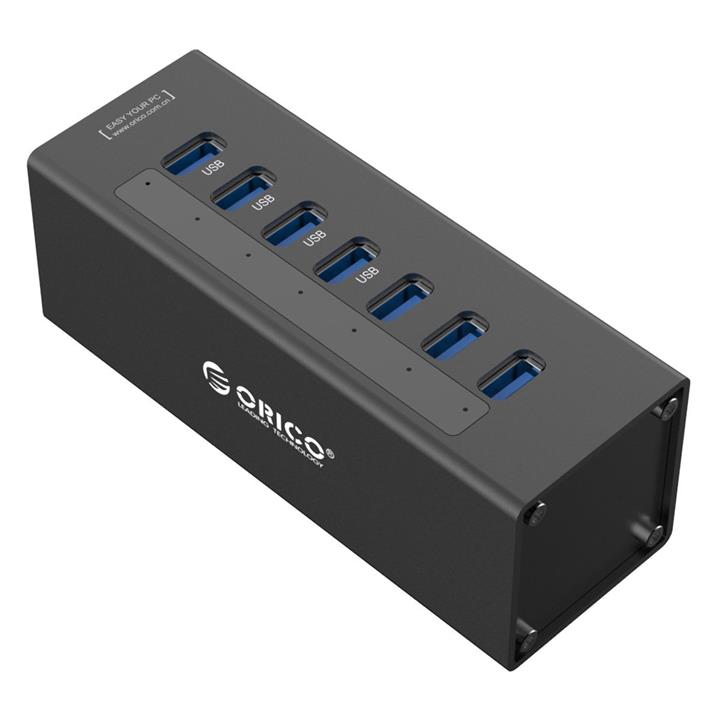 هاب USB 3.0 هفت پورت اوریکو مدل A3H7 Orico A3H7 7-Port USB 3.0 Hub