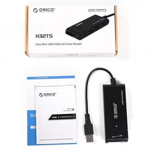 هاب USB 3.0 سه پورت همراه با کارت خوان اوریکو مدل H32TS-U3 Orico H32TS-U3 3-Port USB 3.0 Hub with Card Reader