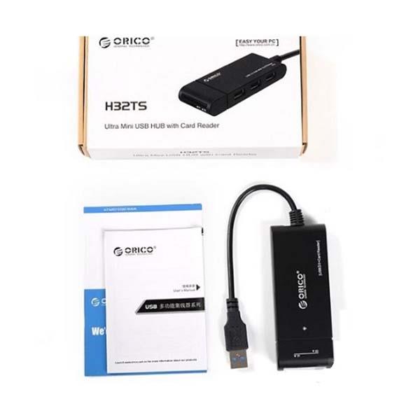 هاب USB 3.0 سه پورت همراه با کارت خوان اوریکو مدل H32TS-U3 Orico H32TS-U3 3-Port USB 3.0 Hub with Card Reader