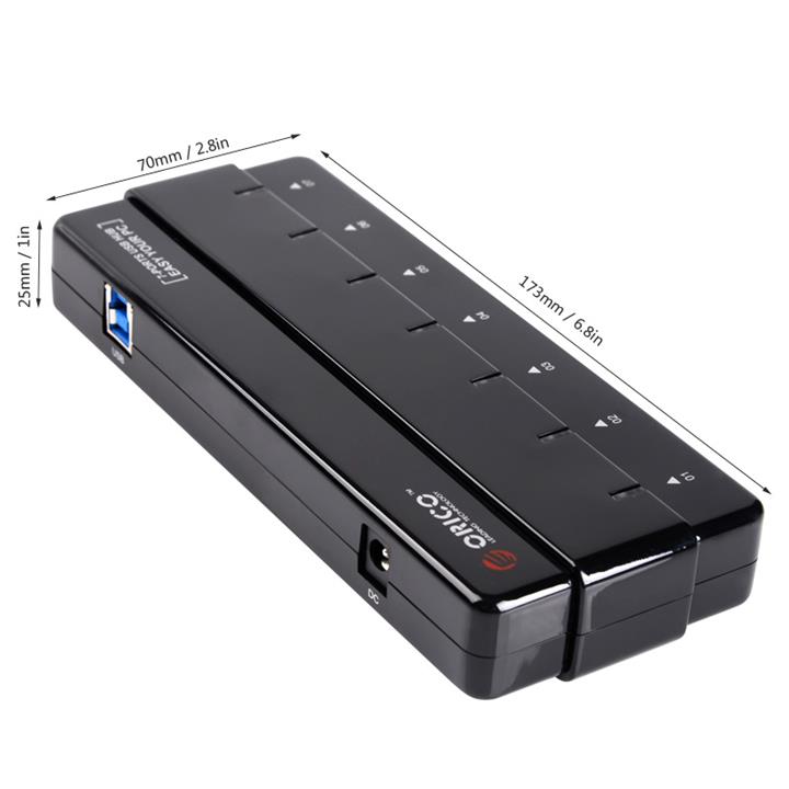 هاب USB 3.0 هفت پورت اوریکو مدل H7928-U3 Orico H7928-U3 7-Port USB 3.0 Hub